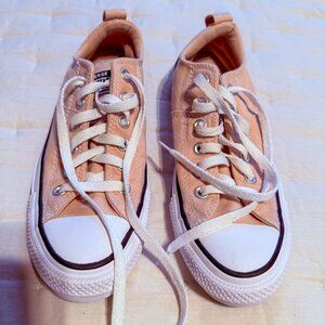 Women's Pink Low Top Converse Shoes
